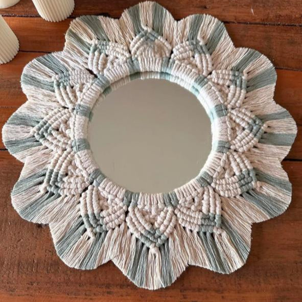 Miroirs Macramé Artisanaux – Ensemble Bohème & Élégant