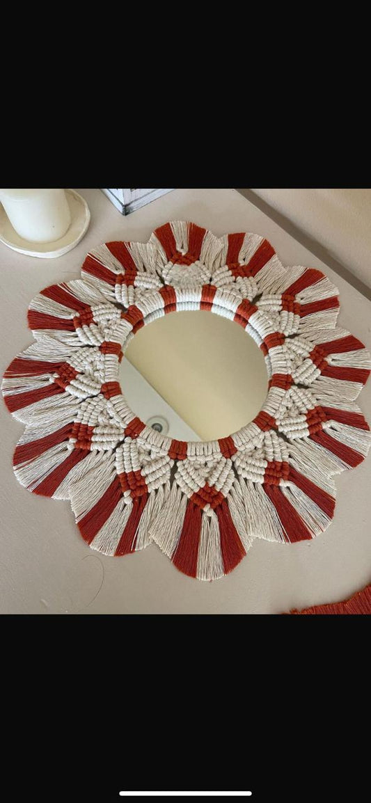 Miroirs Macramé Artisanaux – Ensemble Bohème & Élégant