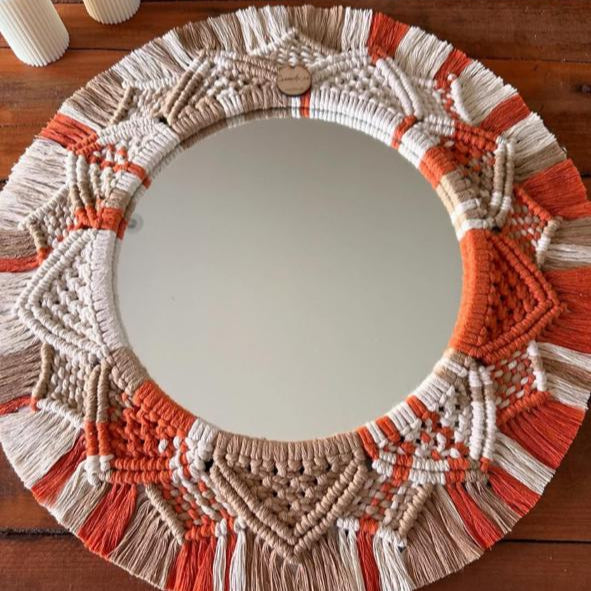 Miroirs Macramé Artisanaux – Ensemble Bohème & Élégant